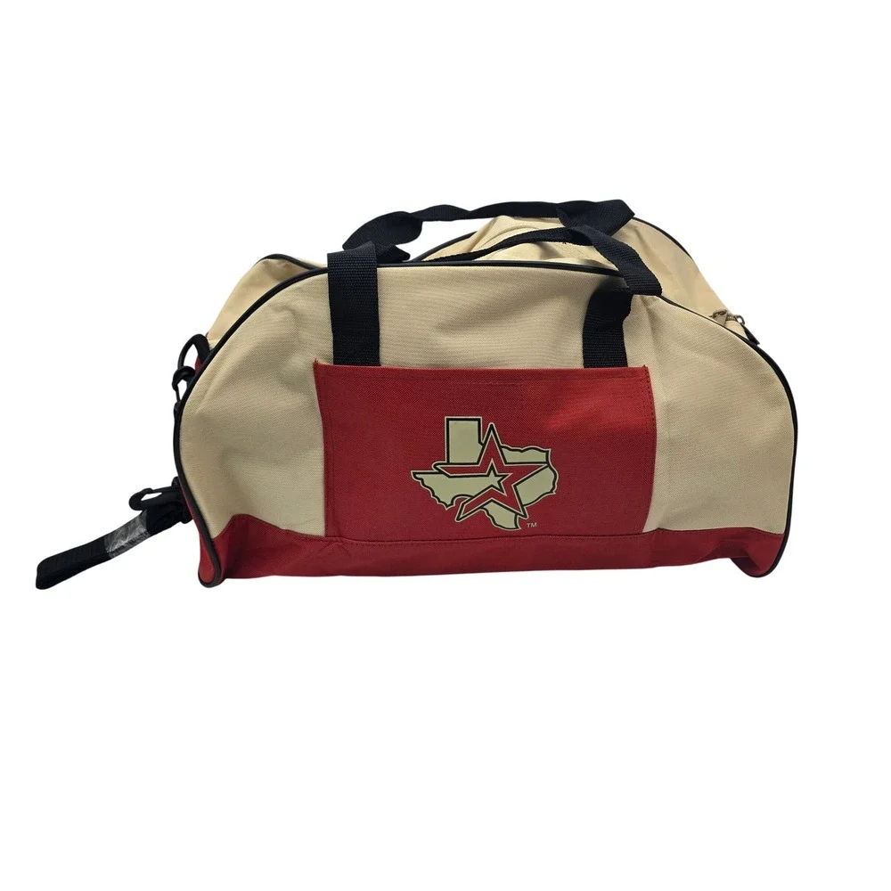 Houston Astros‎ 45th Anniversary Duffel Bag Tan Red 1962-2006 Kroger Promo MLB